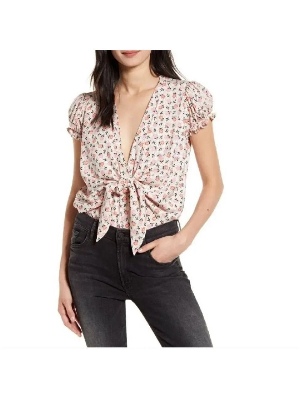 Capulet Polly Floral Doted Bodysuit Sz S